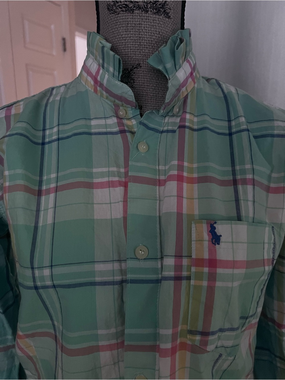 -five-stitched by tina reworked Ralph Lauren Shirt